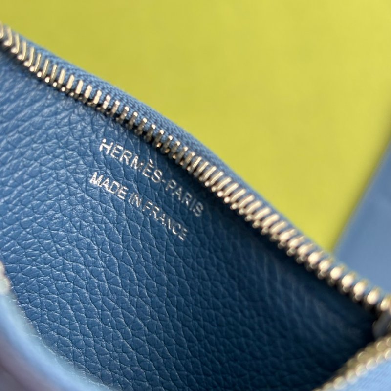 ::Hermès:: Passant Compact Wallet 霧藍色功能卡包 鈔票零錢包 短夾-25