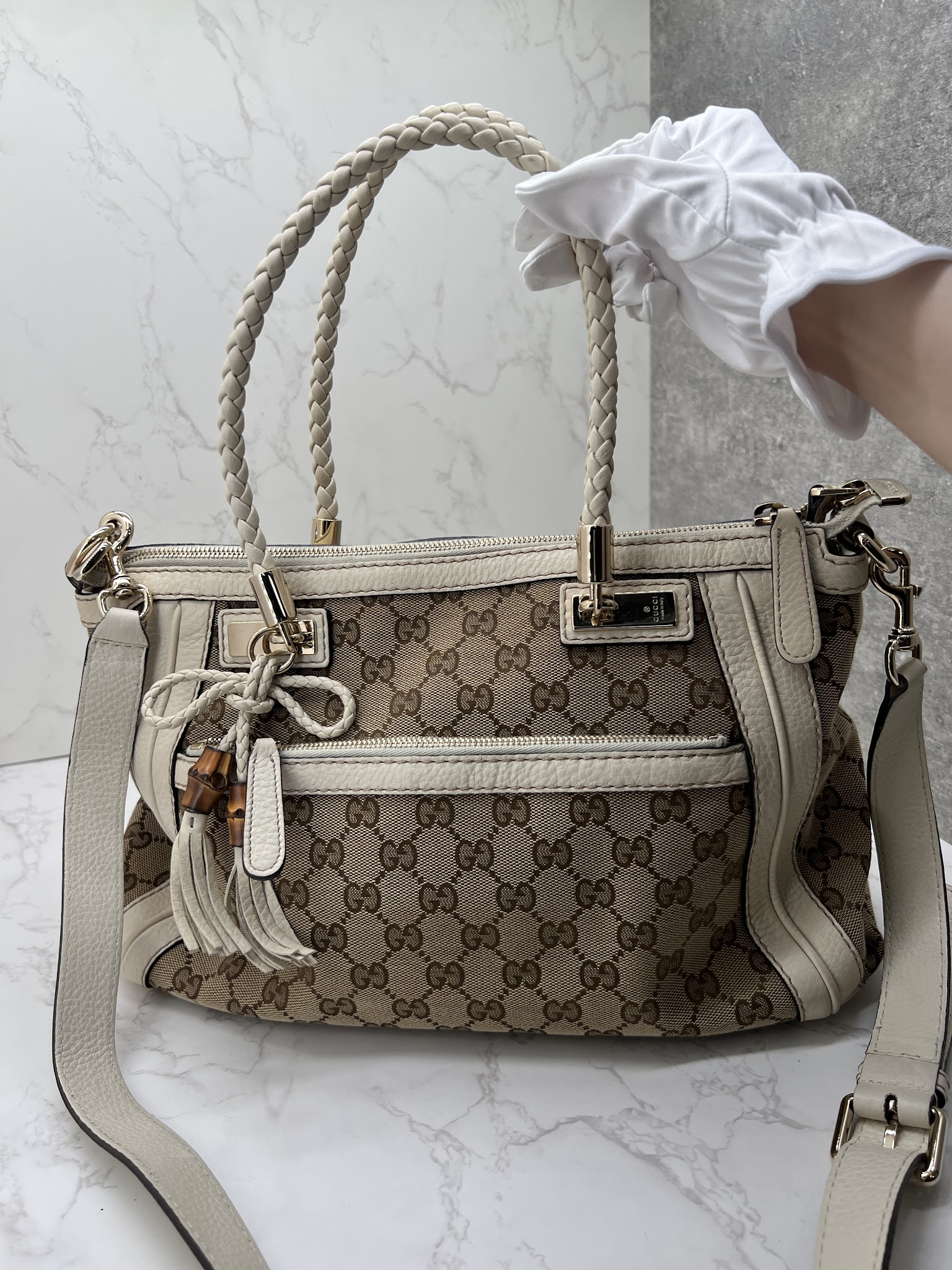香緹國際精品 GUCCI 麻花肩帶肩背包 1003-9
