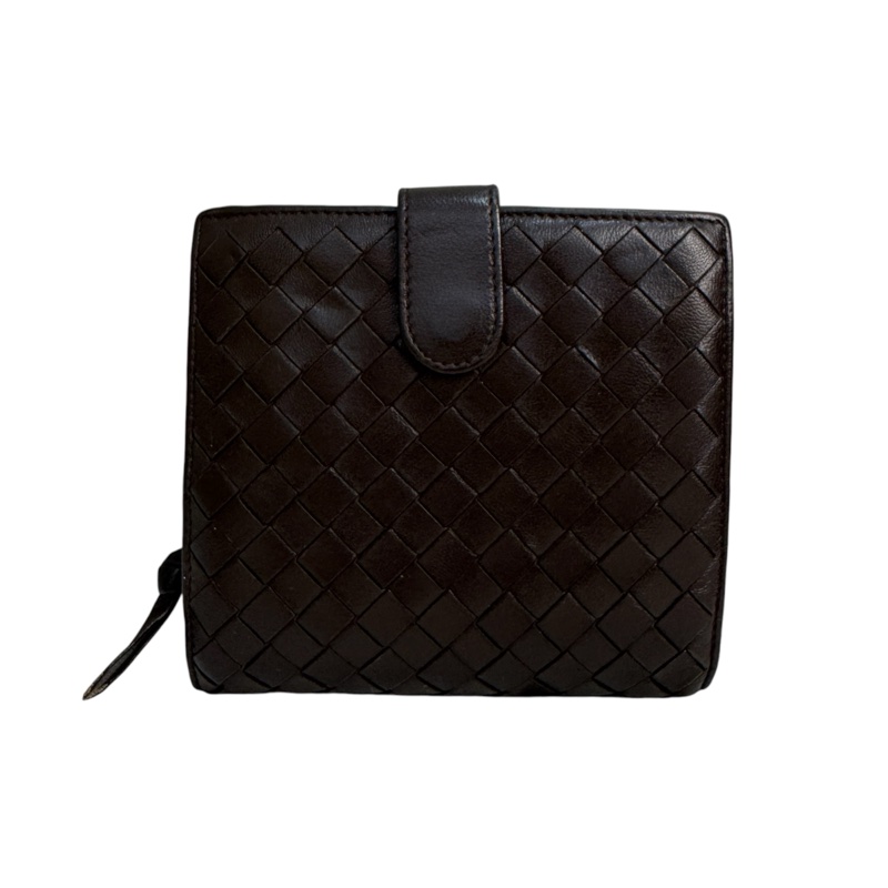 【赫蒂國際精品】Bottega Veneta Intrecciato 編織黑色羊皮錢包👛vintage 中古 二手-3