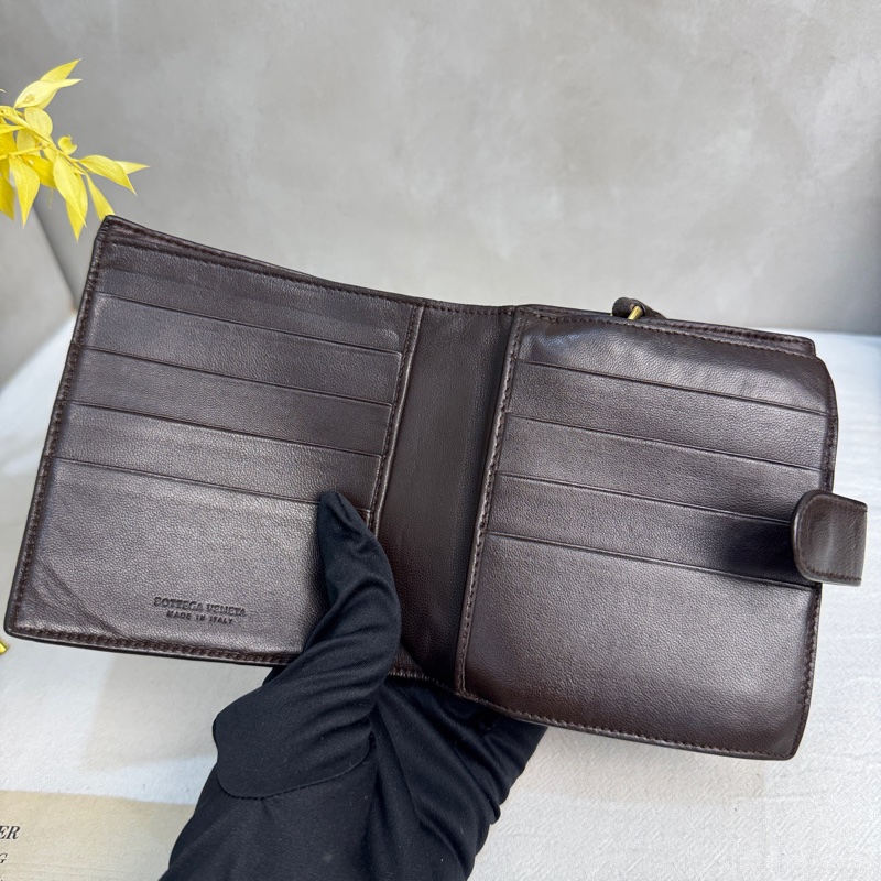 【赫蒂國際精品】Bottega Veneta Intrecciato 編織黑色羊皮錢包👛vintage 中古 二手-10