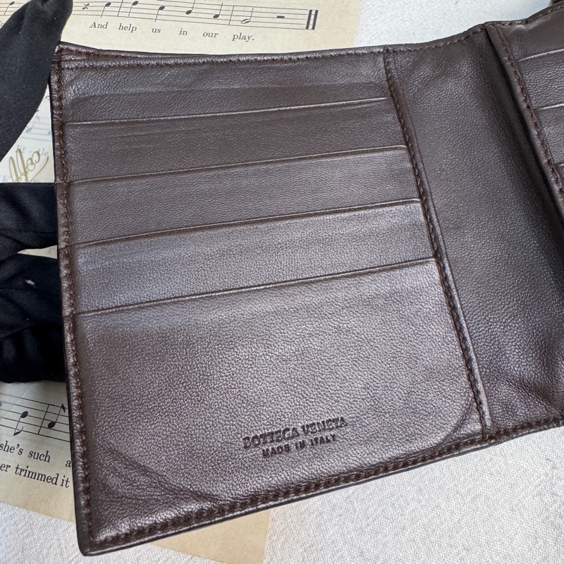 【赫蒂國際精品】Bottega Veneta Intrecciato 編織黑色羊皮錢包👛vintage 中古 二手-11