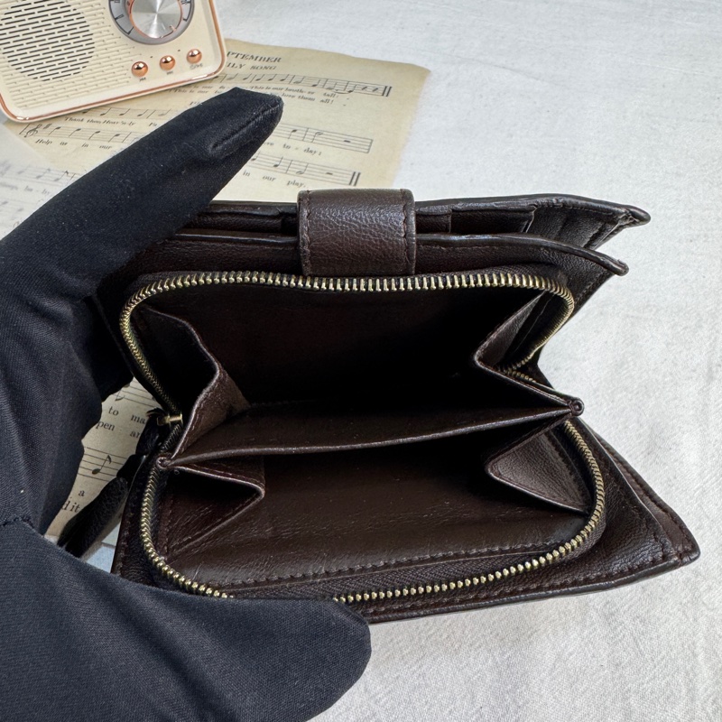 【赫蒂國際精品】Bottega Veneta Intrecciato 編織黑色羊皮錢包👛vintage 中古 二手-14