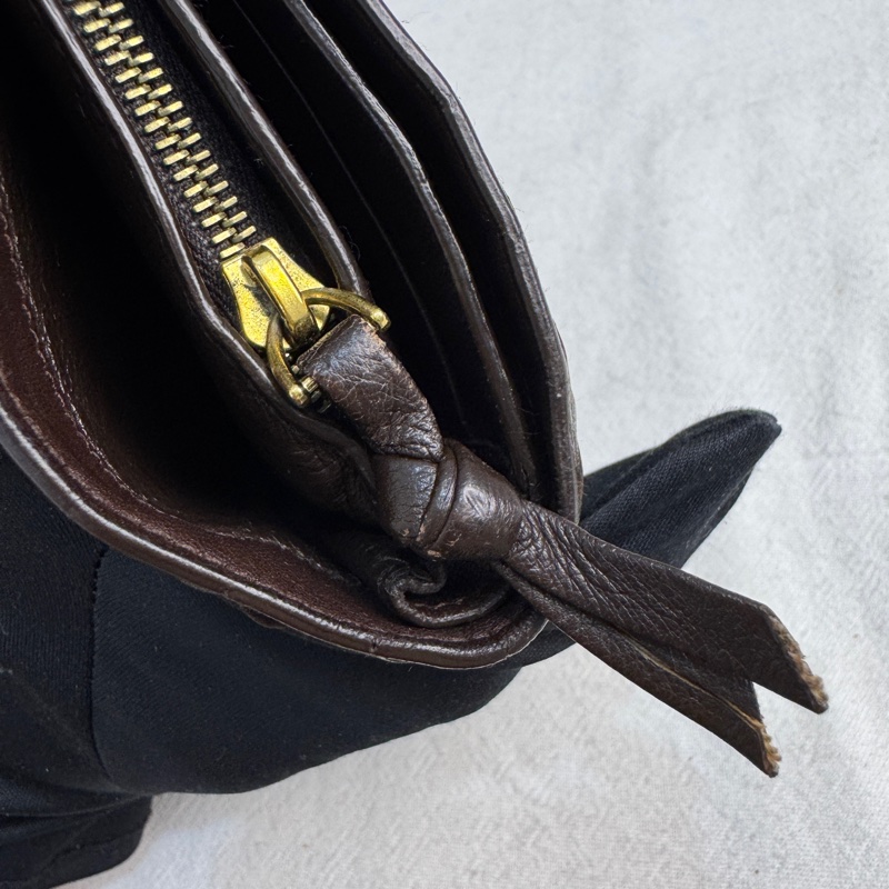 【赫蒂國際精品】Bottega Veneta Intrecciato 編織黑色羊皮錢包👛vintage 中古 二手-15