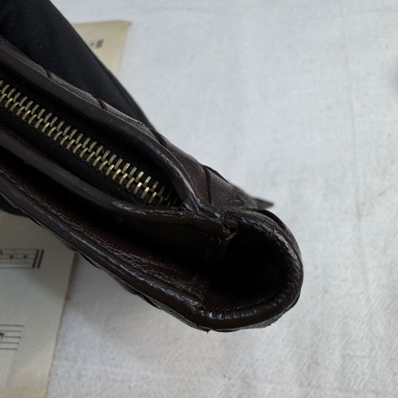 【赫蒂國際精品】Bottega Veneta Intrecciato 編織黑色羊皮錢包👛vintage 中古 二手-16