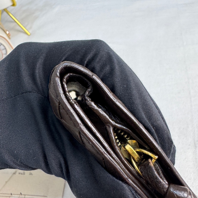 【赫蒂國際精品】Bottega Veneta Intrecciato 編織黑色羊皮錢包👛vintage 中古 二手-17