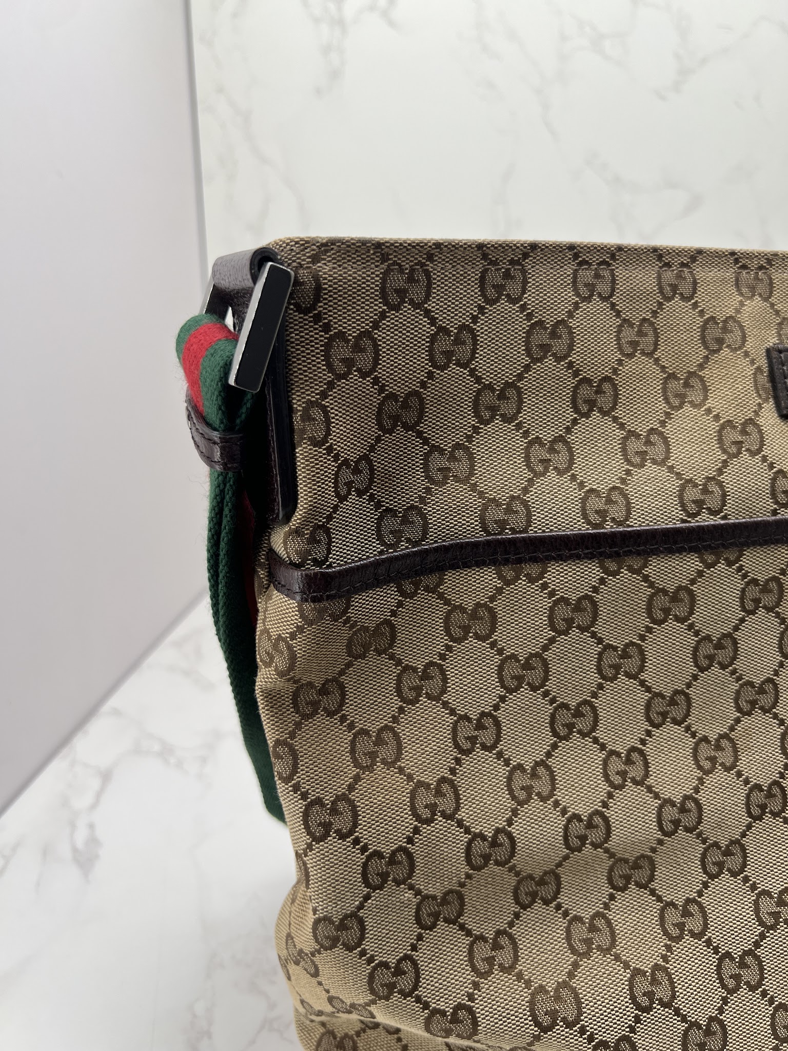 香緹國際精品 GUCCI 帆布肩帶側背包 1004-1