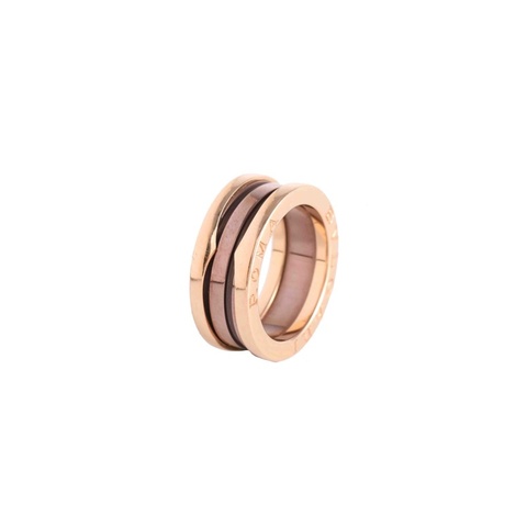 BVLGARI B.ZERO1彈簧戒指三圈18K玫瑰金52古銅色