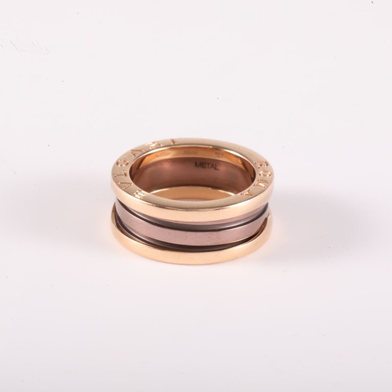 BVLGARI B.ZERO1彈簧戒指三圈18K玫瑰金52古銅色-1
