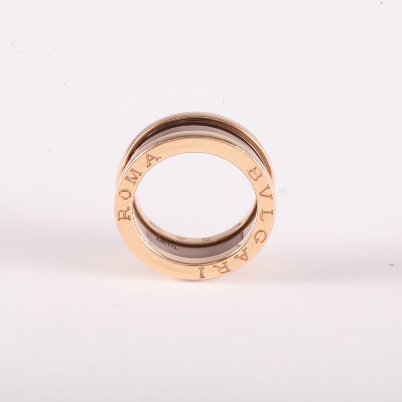 BVLGARI B.ZERO1彈簧戒指三圈18K玫瑰金52古銅色-2