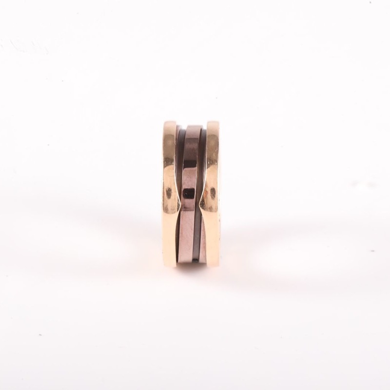 BVLGARI B.ZERO1彈簧戒指三圈18K玫瑰金52古銅色-4