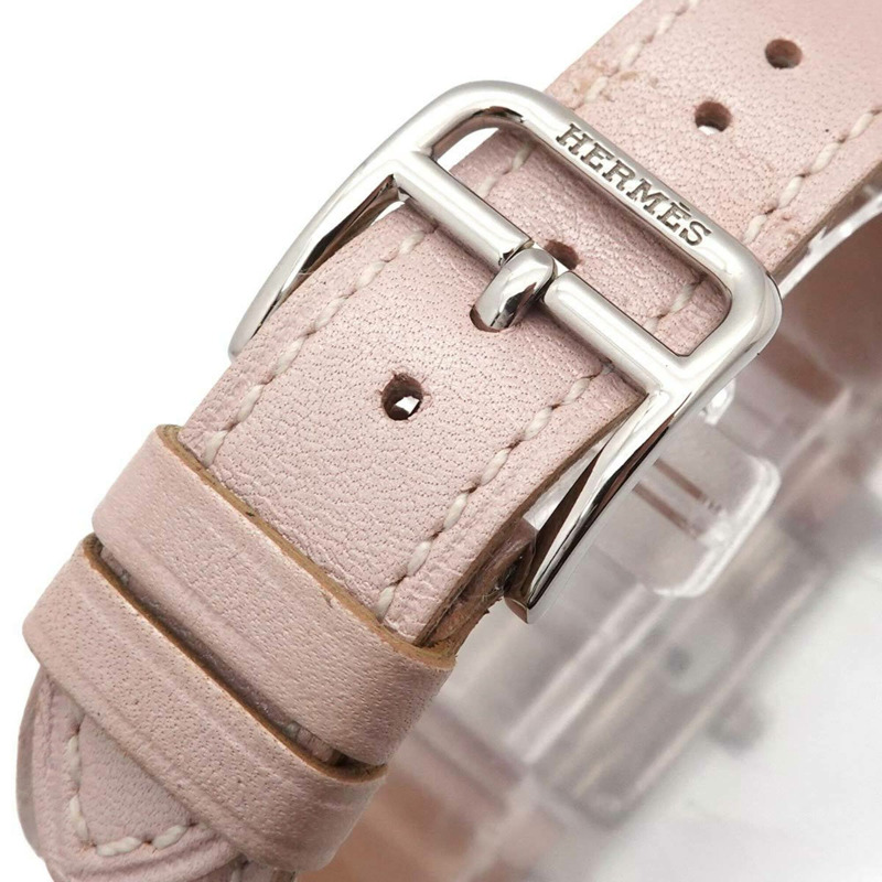 愛馬仕 H-Watch HH1 210 女士腕錶 12P 鑲鑽 白色錶殼 石英錶 H-8