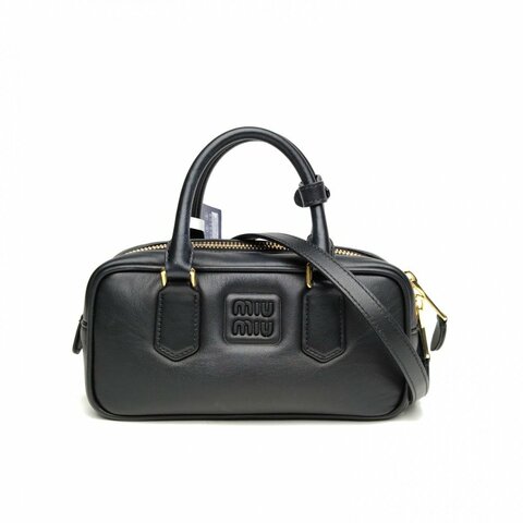 MIU MIU Arcadie小號22黑色牛皮肩背包