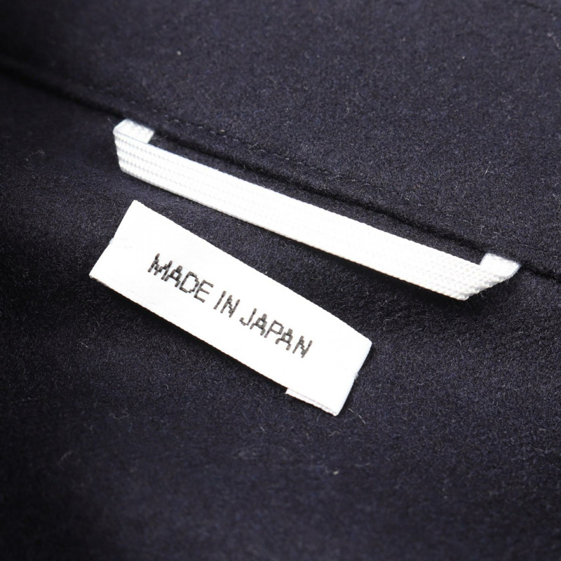 湯姆布朗 (THOM BROWNE) 羊毛夾克襯衫，海軍藍，4號，二手男款-4