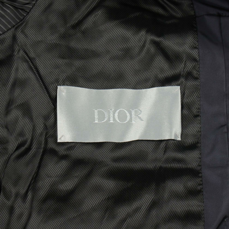 Dior 男士尼龍夾克，海軍藍/黑色，二手。-2