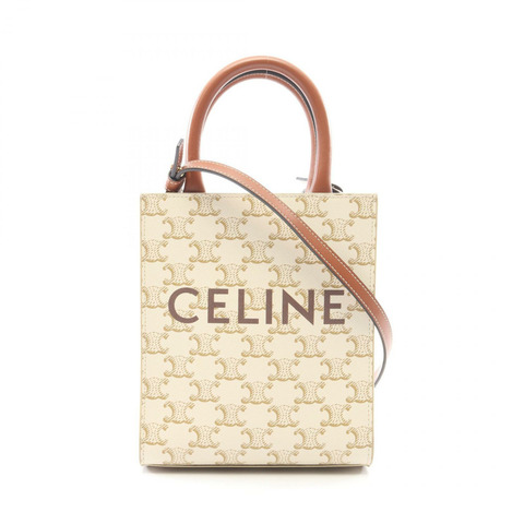 CELINE Mini Vertical Cabas Triomphe 斜背包 194372 帆布皮革二手