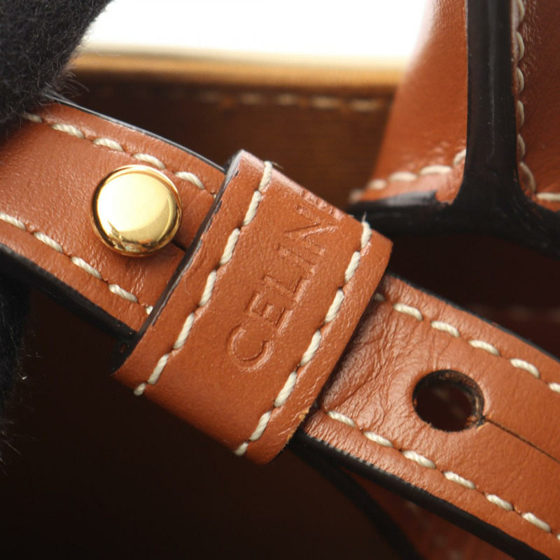 CELINE Mini Vertical Cabas Triomphe 斜背包 194372 帆布皮革二手-3