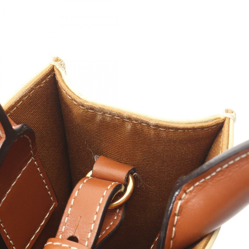 CELINE Mini Vertical Cabas Triomphe 斜背包 194372 帆布皮革二手-4