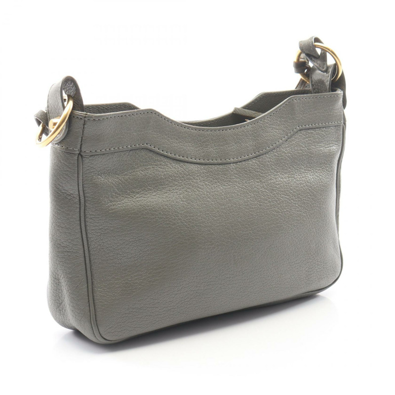 BALENCIAGA 金屬邊飾肩挎包,灰色皮革,二手女款-1
