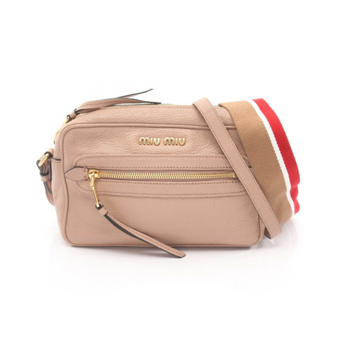 Miu Miu MADRAS 斜背單肩包，粉紅色皮革，二手女款