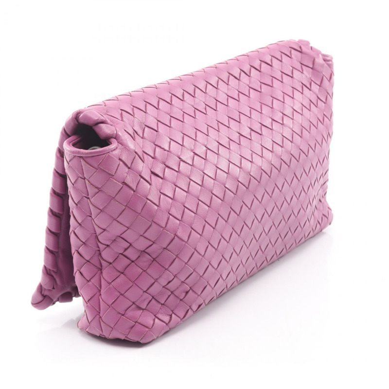 BOTTEGA VENETA Intrecciato 編織肩挎包，紫色皮革，二手女款-1