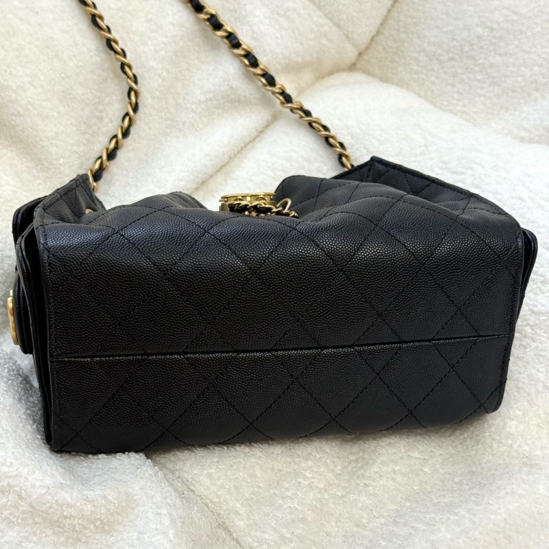 全新CHANEL 25 mini Hobo 黑金 ✨最新晶片款-5