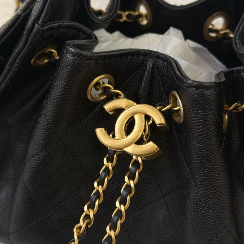 全新CHANEL 25 mini Hobo 黑金 ✨最新晶片款-6