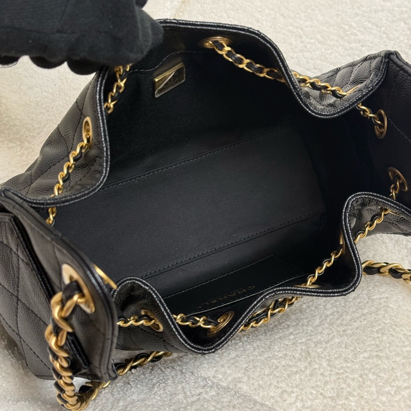 全新CHANEL 25 mini Hobo 黑金 ✨最新晶片款-8