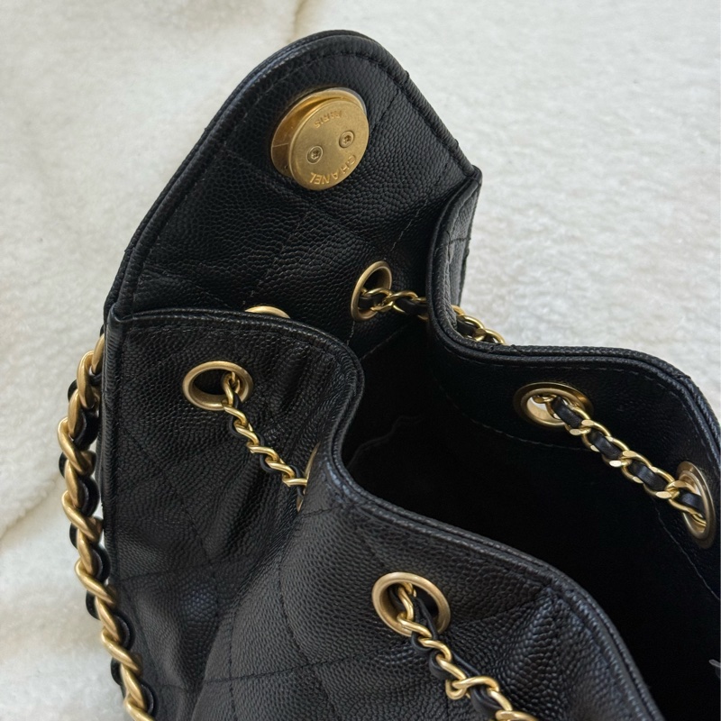 全新CHANEL 25 mini Hobo 黑金 ✨最新晶片款-10