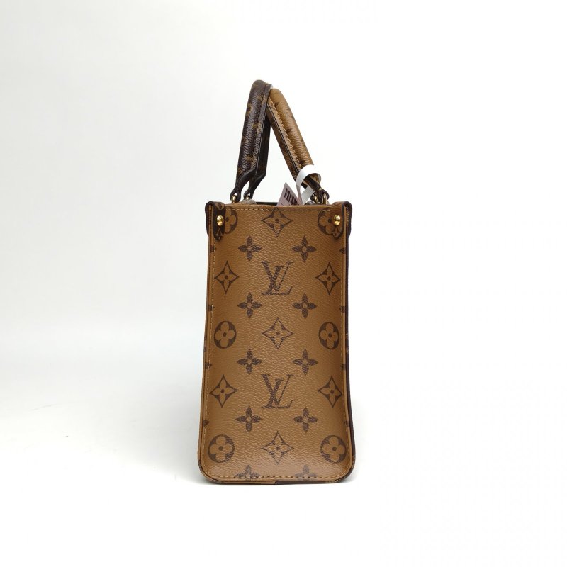 LOUIS VUITTON Onthego小號25二合一老花PVC金扣晶片肩背包-3