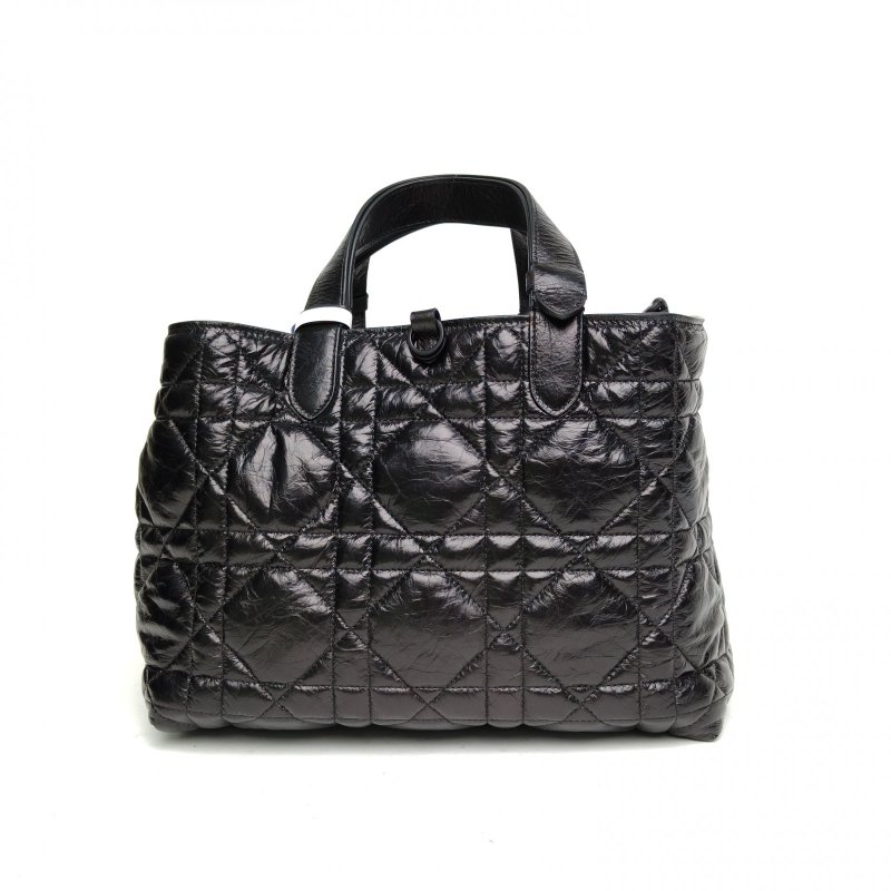 DIOR Toujours手提單肩包中號黑色牛皮黑扣2023肩背包-2