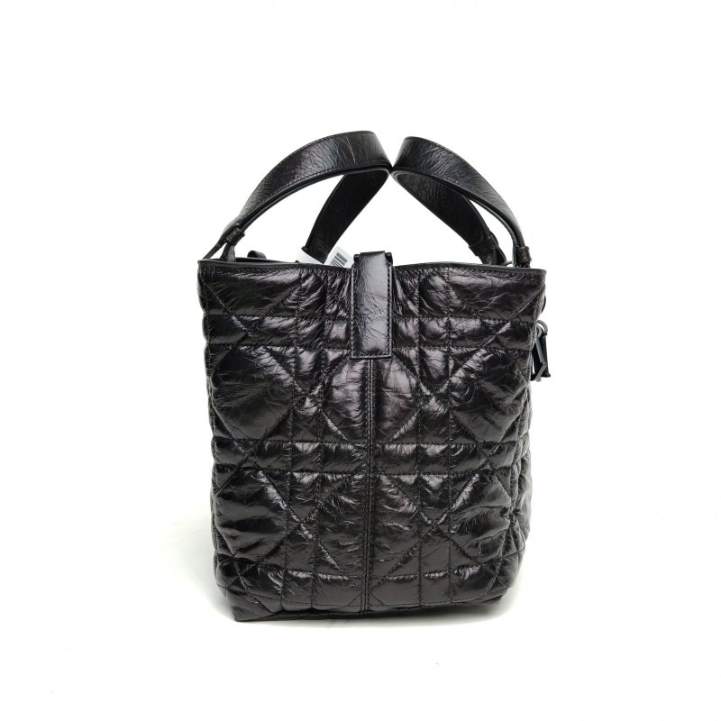 DIOR Toujours手提單肩包中號黑色牛皮黑扣2023肩背包-3