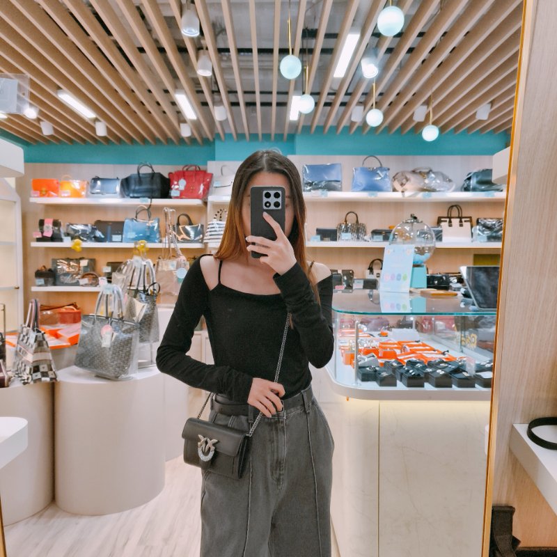 MS0637 Pinko 品高 燕子包 鏈條 錢包 皮革 黑色 銀扣 水晶 Love One Wallet On Chain Leather and Crystal Black x PHW-14