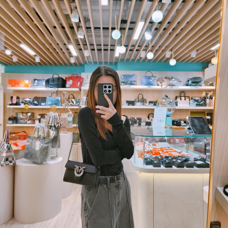 MS0637 Pinko 品高 燕子包 鏈條 錢包 皮革 黑色 銀扣 水晶 Love One Wallet On Chain Leather and Crystal Black x PHW-15