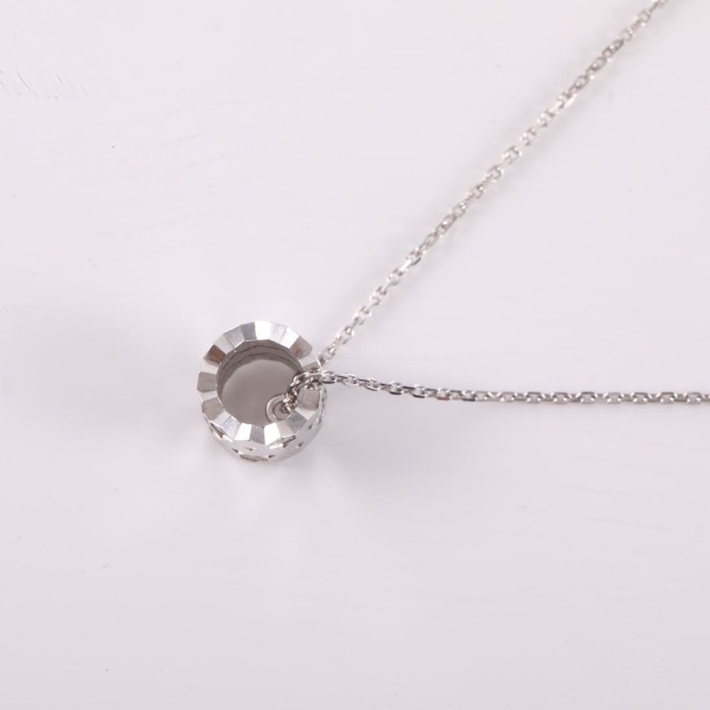 CHAUMET 18K白金BeeMyLove愛·巢蜂巢鑲鑽項鏈小號-3