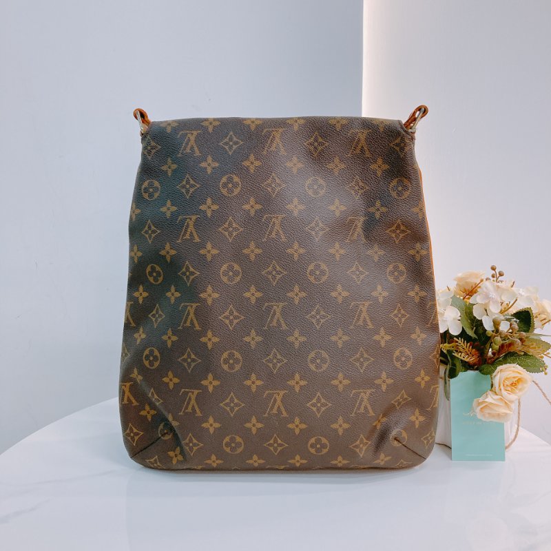 MS0640 Louis Vuitton 路易威登 輕便小背包 斜背 帆布 經典老花紋 金扣 Musette Salsa Crossbody Canvas Monogram x GHW-1