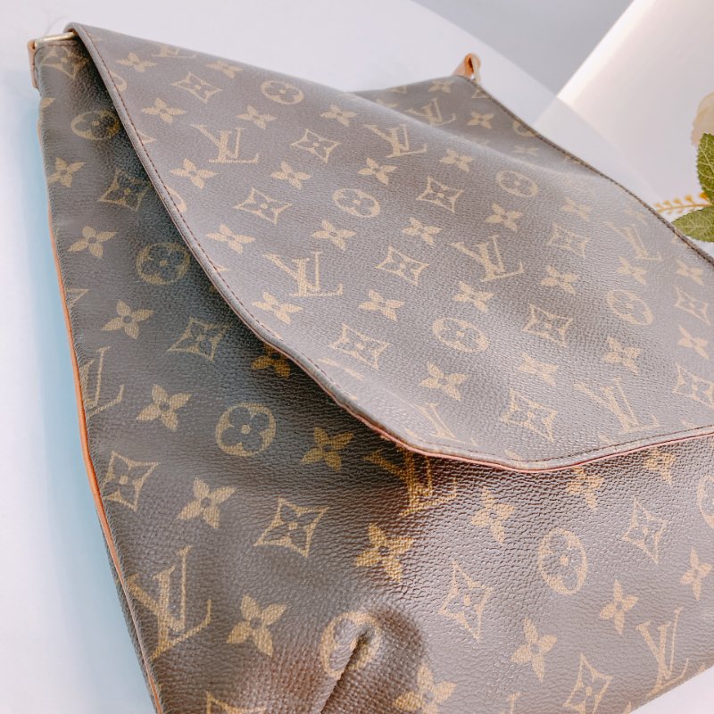 MS0640 Louis Vuitton 路易威登 輕便小背包 斜背 帆布 經典老花紋 金扣 Musette Salsa Crossbody Canvas Monogram x GHW-7