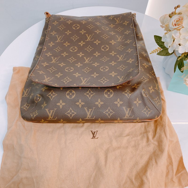 MS0640 Louis Vuitton 路易威登 輕便小背包 斜背 帆布 經典老花紋 金扣 Musette Salsa Crossbody Canvas Monogram x GHW-25