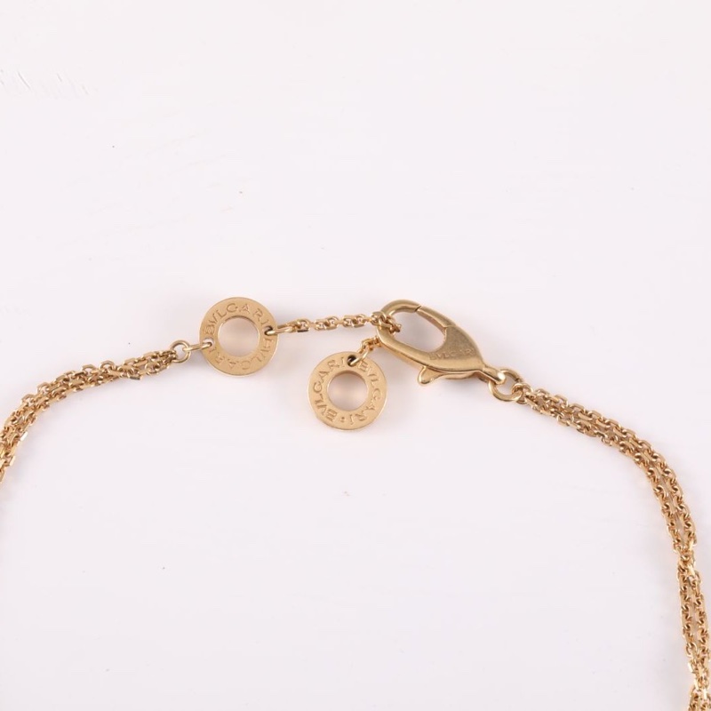 BVLGARI DIVASDREAM滿鑽小扇子手鏈18K黃金/鑽石M-L碼-3