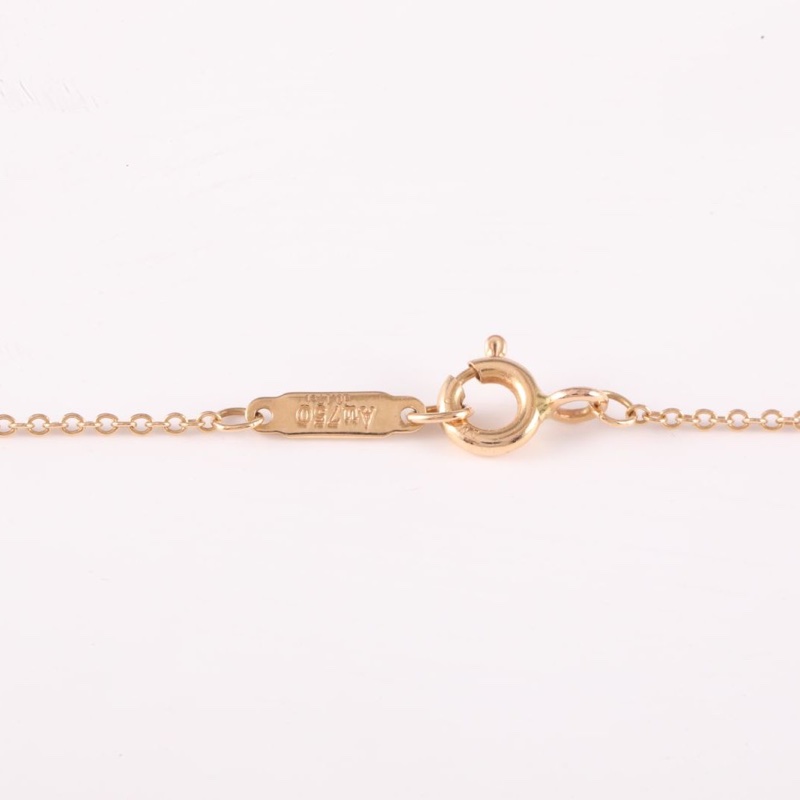 TIFFANY&CO 18K玫瑰金鑽石Tiffanyclassic系列心形鑲鑽三顆鑽項鏈-4
