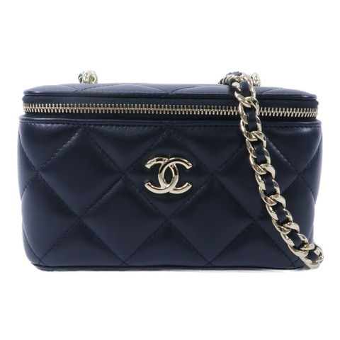 CHANEL 羊皮皮革Vanity Case鏈帶肩背袋