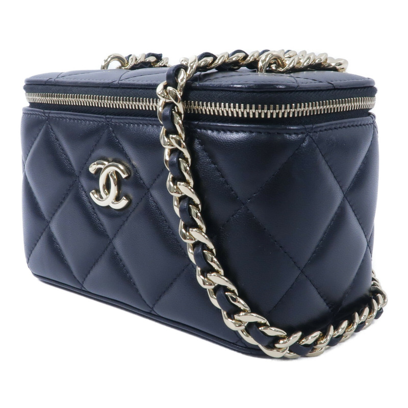 CHANEL 羊皮皮革Vanity Case鏈帶肩背袋-2