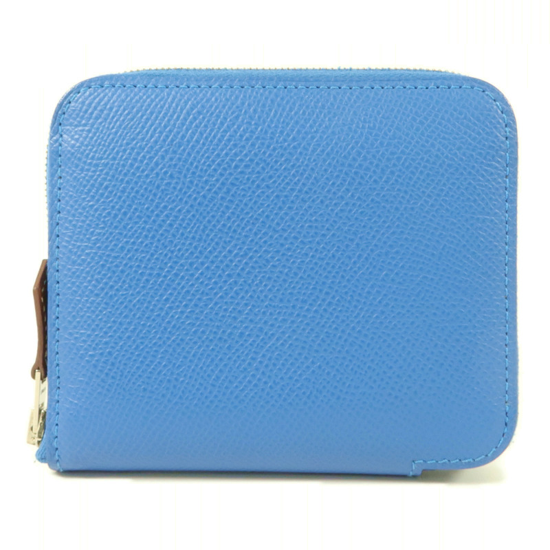 HERMES Epsom皮革Silk in Compact錢包Cobalt-1