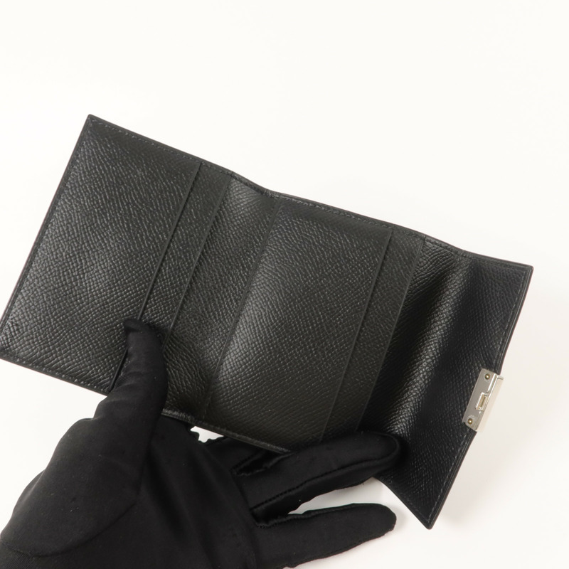 HERMES Epsom皮革Clic 16 Card Holder卡片套Noir-4