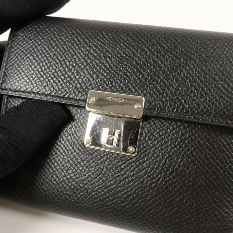 HERMES Epsom皮革Clic 16 Card Holder卡片套Noir-7