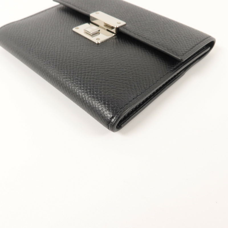 HERMES Epsom皮革Clic 16 Card Holder卡片套Noir-8