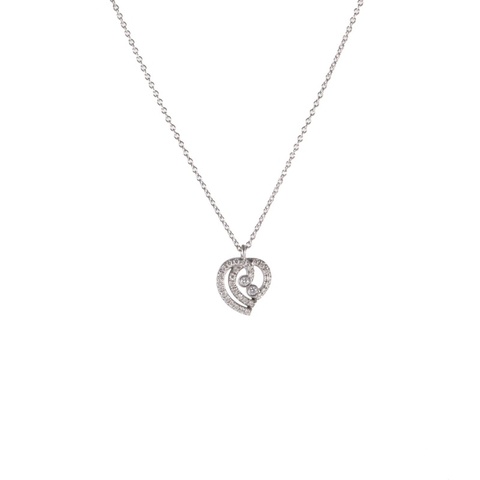 TIFFANY&CO 鑽石pt950滿鑽桃心項鏈