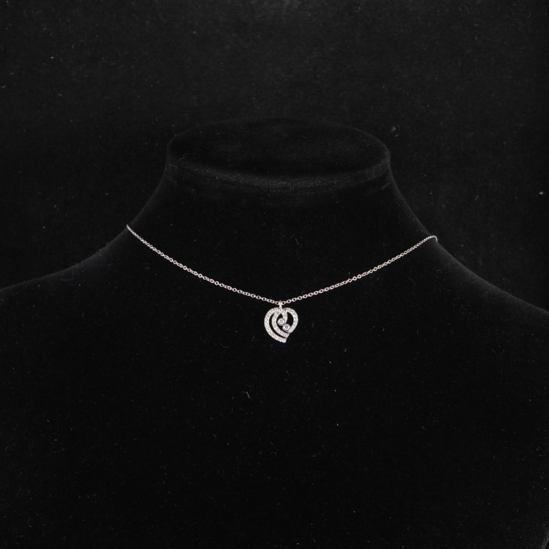 TIFFANY&CO 鑽石pt950滿鑽桃心項鏈-1