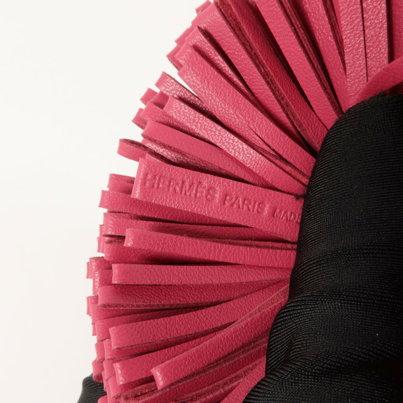HERMES Milo皮革Carmen鎖匙扣Fuchsia-5