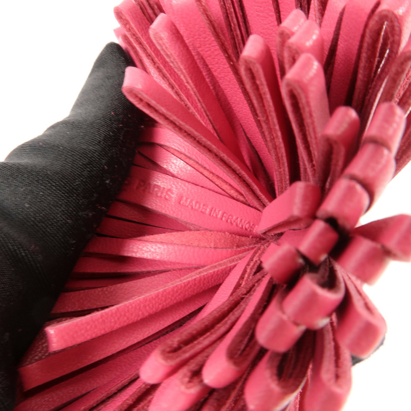 HERMES Milo皮革Carmen鎖匙扣Fuchsia-6