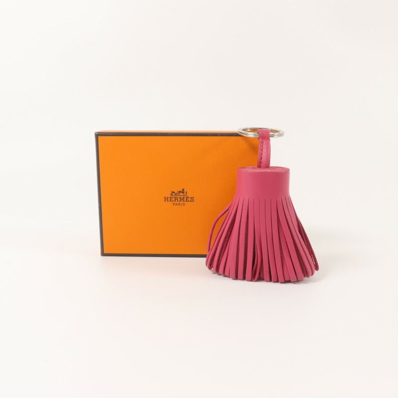 HERMES Milo皮革Carmen鎖匙扣Fuchsia-7